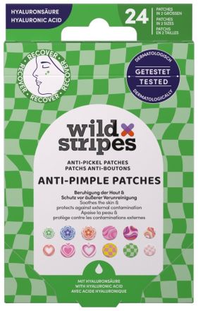 Wild Stripes Anti-Pimple Patches Groovy Protect - Náplati na léčbu pupínků 24 ks