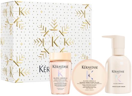 Kérastase Gloss Absolu Cream Vánoční Set 26 - Krémový šampon 80 ml + maska 75 ml + stylingový krém 240 ml Dárková sada