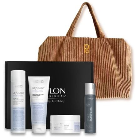 Revlon Professional Restart Hydration Vánoční Set 2026 - Šampon 250 ml + kondicionér 200 ml + maska 250 ml + lak na vlasy 75 ml Dárková sada