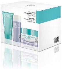 Germaine de Capuccini Purexpert 1-2-3 Normal and Combination Skin - Hydratační krém pro normální a smíšenou pleť 50 ml + Čistící gel 30 ml + Exfoliační fluid 50 ml Dárková sada