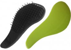 Detangler kartáč na vlasy s rukojetí - zeleno-černý