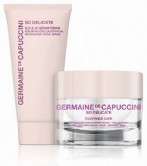 Germaine de Capuccini So Delicate - Krém pro normální pleť 50 ml + S.O.S. Sérum pro zklidnění pleti 30 ml Dárková sada