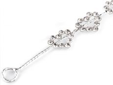 Štrasová ozdoba do vlasů srdíčka 1ks