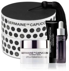 Germaine de Capuccini Timexpert White Vánoční sada - Korekční krém na skvrny SPF 20 50 ml + oční sérum 15 ml + noční reparační sérum 7 ml + kabelka Dárková sada