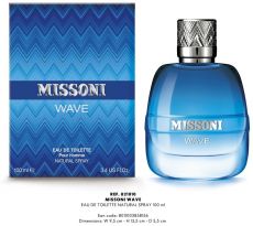 Missoni Wave Mini Set - Sprchový gel 25 ml + 5 ml EDT + balzám po holení 25 ml Dárková sada