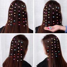 Korálky do vlasů 12 ks mix barev