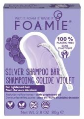 Foamie Shampoo Bar Silver Linings - Tuhý šampon pro blond vlasy 80 g