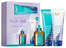 Moroccanoil Ultimate Blonde Set - Šampon 70 ml + kondicionér 70 ml + olej 25 ml Dárková sada