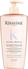 Kérastase Gloss Absolu Bain Créme Hydra-glaze - Hydratačně-rozjasňující krémová šamponová lázeň určená pro pevné krepaté vlasy 500 ml