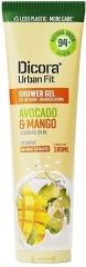 Dicora Shower Gel Urban Fit Mango & Avocado - Sprchový gel mango a avokádový olej 100 ml
