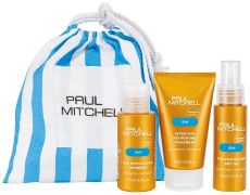 Paul Mitchell Sun Travel Kit - Revitalizační šampon SUN 75 ml + Výživná péče po opalování SUN 75 ml + Suchý ochranný olej proti slunci 50 ml Dárková sada