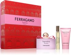 Salvatore Ferragamo Signorina Romantica Set - EDP 100 ml + tělové mléko 50 ml + EDP 15 ml Dárková sada