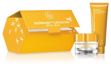 Germaine de Capuccini Sada Royal Jelly Comfort - Výživný pleťový krém pro normální pleť 50 ml + Odličovací mléko a tonikum v jednom 125 ml Dárková sada
