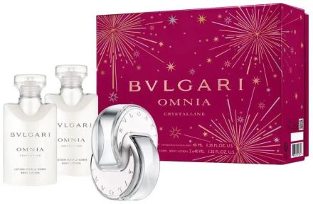 Bvlgari Omnia Crystalline Set - EDT 40 ml + 2 x tělové mléko 40 ml pro ženy Dárková sada
