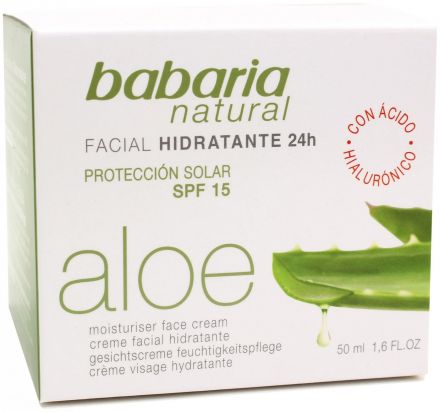 Babaria Aloe Vera Moisturiser Face Cream - Pleťový hydratační krém 24H 50 ml