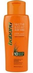 Babaria Sun Leche Solar Sun Milk Aloe Vera - Opalovací mléko s výtažkem Aloe Vera SPF10 300ml + voda Aloe Vera 75ml zdarma