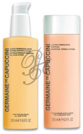 Germaine de Capuccini Options Duo Sada Silky - Odličovací olej na oči a rty 200ml + Pleťová voda 200ml