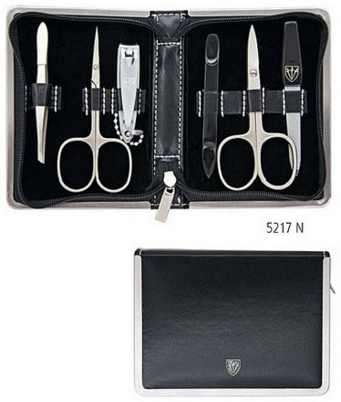 Kellermann Articial Leather Black 5217 P N - Luxusní manikúra 6 dílná