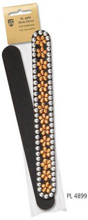 Kellermann 3 Swords PL4899 - Smirkový pilník na nehty rovný s dekorem 1 ks