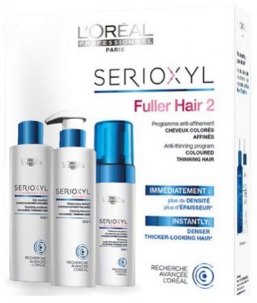 L´oréal Professionnel Serioxyl Set pro přírodní vlasy - Šampon 250ml + Zhušťující péče 250ml + Zhušťující pěna 125ml Dárková sada