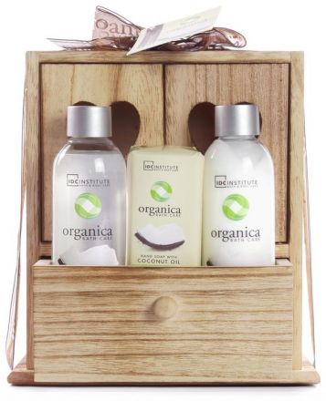 Aquarius Organica Bath Trio Set - Sprchový gel 120ml + Tělové mléko 120ml + Mýdlo 90g Dárková sada
