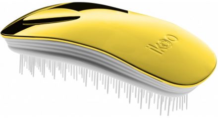 Ikoo Home Metallic White Soleil - Kartáč na vlasy bílo-zlatý