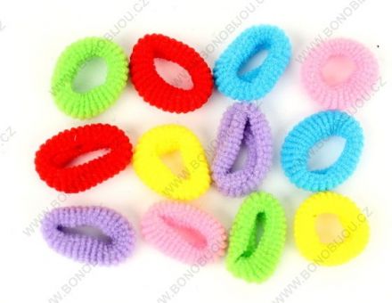 Sada gumiček do vlasů 12 ks odstíny hnědé