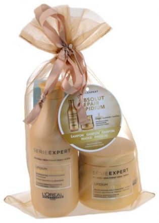 L´oréal Professionnel Absolut Repair Lipidium Letní Sada - Šampon 300ml + Maska 250ml + Krém na opalování 75ml Dárková sada