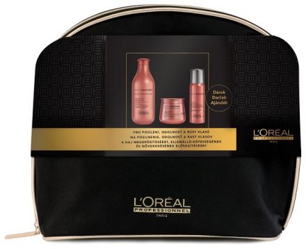 L´oréal Professionnel Inforcer Chrismas sada 2018 - Šampon 300ml + Maska 250ml + Sprej 60ml + Neceser Dárková sada