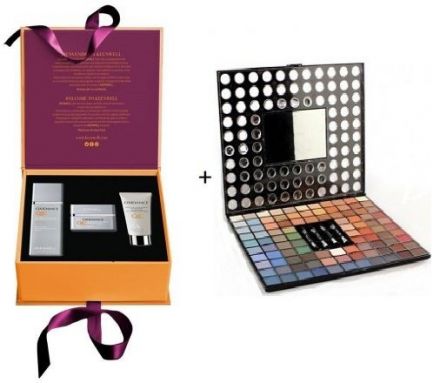 Keenwell Oxidance Set - Antioxidační krém s Vitamínem C 50 ml + Pleťové sérum s Vit C 40ml + Pleťová maska s Vit C 60ml + Paletka očních stínů 147g Dárková sada