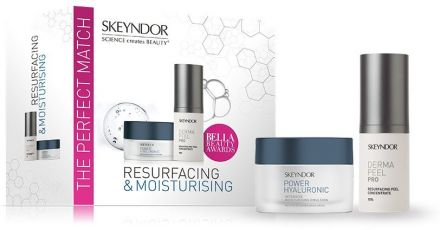 Skeyndor Dermapeel Pro+ Power Hyaluronic set - Exfoliační koncentrát 15 ml + Krém intenzivní hydratace 15 ml Dárková sada