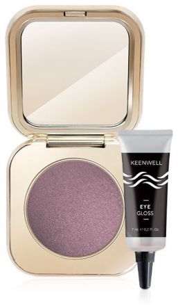 Keenwell Glossy Eyes Kit - Transparentní lesk na oči 7ml + Dlouhotrvající oční stíny 4g Dárková sada