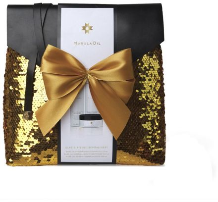 Paul Mitchell Marula Oil Replenishing Vánoční sada - Hydratační šampon 222 ml + kondicionér 222 ml + Olej 50 ml + Zlaté psaníčko s flitry Dárková sada