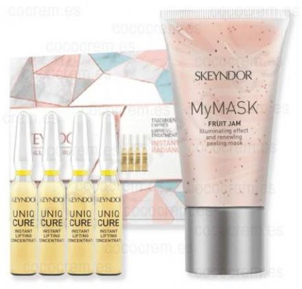 Skeyndor Instant Radiance Kit - Maska My Mask fruit jam 50 ml + koncentrát pro okamžitý lifting 4x2 ml Dárková sada