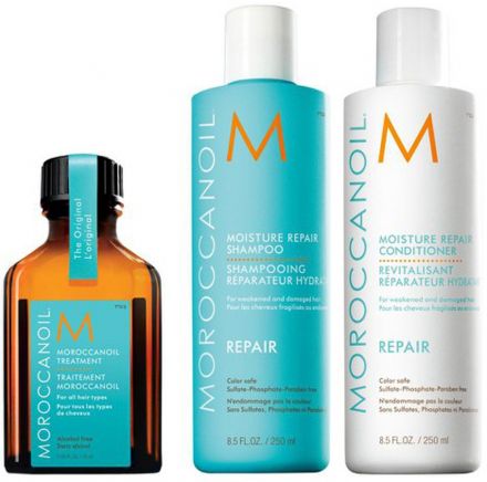 Moroccanoil Volume set - Šampon 250 ml + kondicionér 250 ml + olejová péče 25 ml Dárková sada