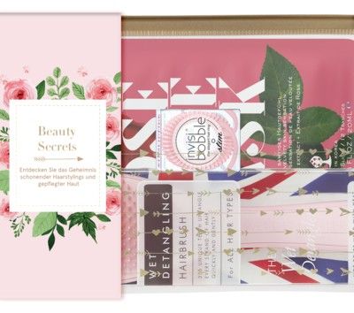 Tangle Teezer Beauty Secrets - Vlasová spirálovitá gumička 3ks - hřeben na vlasy 1 ks + pleťová maska 20 ml Dárková sada