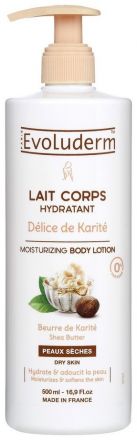 Evoluderm Moisturizing Body Lotion Shea Butter - Hydratační tělové mléko s bambuckým máslem 500 ml