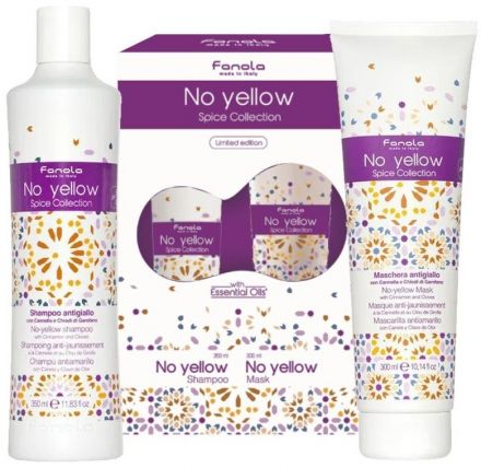 Fanola No Yellow Spice Collection Sada - Šampon 350 ml + maska 300 ml Dárková sada