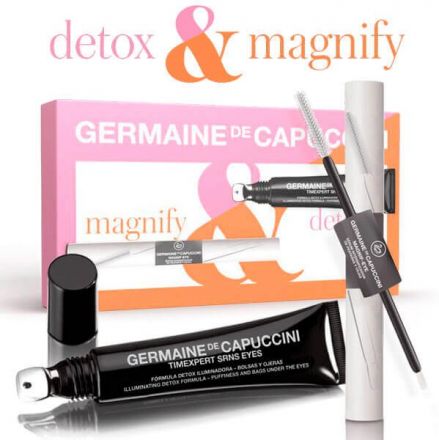 Germaine de Capuccini Magnify Detox - Sérum na řasy a obočí 2 x 5 ml + rozjasňující detoxikační krém na kruhy pod očima 15 ml