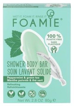 Foamie Shower Body Bar Mint to Be Fresh - Tuhá sprchová péče máta a zelený čaj 80 g