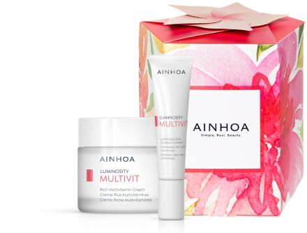 Ainhoa Multivit Set - Multivitamínový krém pro suchou pleť 50 ml + oční krém 15 ml Dárková sada