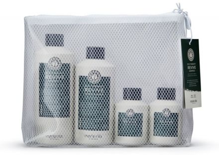 Maria Nila Revive Beauty Bag - Šampon 300 ml + kondicionér 300 ml + šampon 100 ml + kondicionér 100 ml Dárková sada