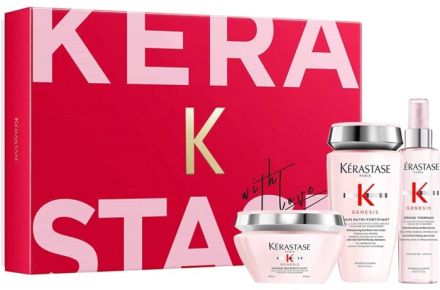 Kérastase Genesis Intense Vánoční Set - Šampon Nutri-Fortifiant 250 ml + maska 200 ml + termo-ochranný krém 150 ml Dárková sada