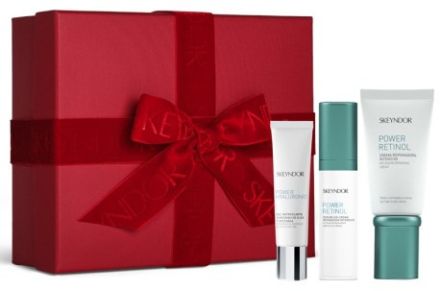 Skeyndor Power Retinol Vánoční Set - Reparační Emulze pro smíšenou až mastnou pleť 50 ml + Reparační sérum 30 ml + chladivý oční gel 15 ml Dárková sada