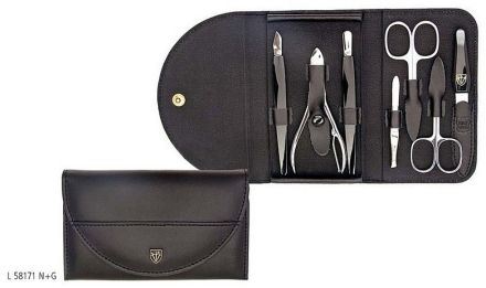 Kellermann Genuine Leather L58171FN - Luxusní manikúrní sada 7-dílná