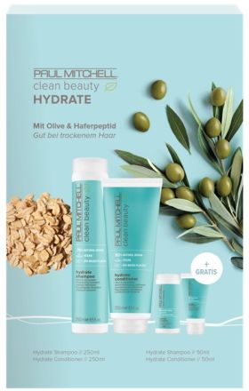 Paul Mitchell Clean Beauty Hydrate Sada - Šampon 250 ml + kondicionér 250 ml + šampon 50 ml + kondicionér 50 ml Dárková sada