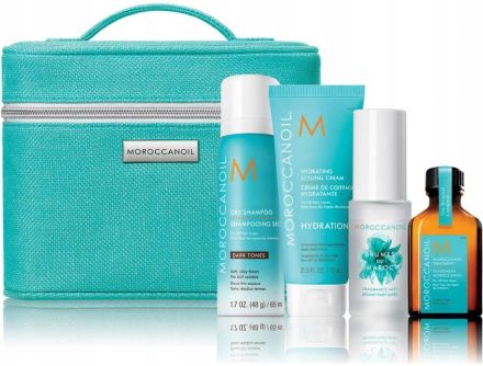 Moroccanoil Brunette Mediterranean Escape Set - Stylingový krém 75 ml + vůně na vlasy a tělo 30 ml + olejová péče 25 ml + suchý šampon 62 ml Dárková sada