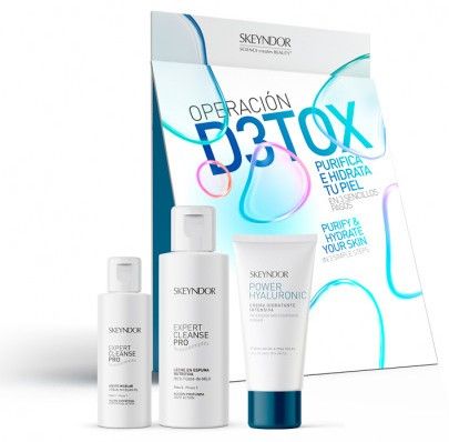 Skeyndor Detox Purify and Hydrate Set - Gel-pěna 100 ml + olej 50 ml + krém 25 ml Dárková sada