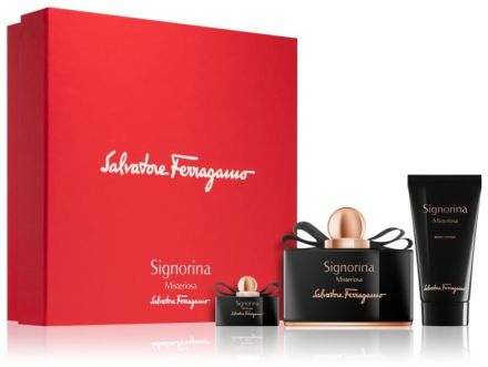 Salvatore Ferragamo Signorina Misteriosa Set - EDP 100 ml + tělové mléko 50 ml + EDP 5 ml Dárková sada