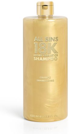 All Sins 18K Luxury Cosmetics Shampoo - Čistící šampon s obsahem zlata 1000ml